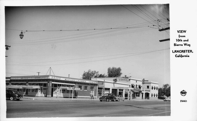 View from 10th and Sierra Way Lancaster, California 1950s OLD PHOTO View from 10th and Sierra Way Lancaster, California 1950s OLD PHOTO