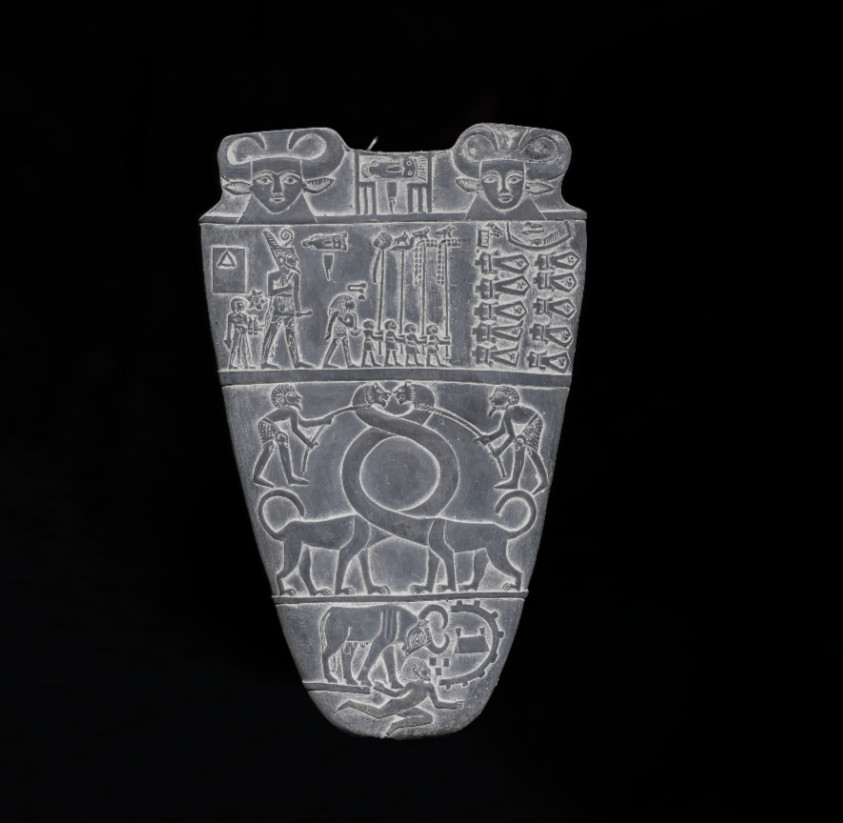 ANCIENT EGYPTIAN ANTIQUES Egyptian Narmer Palette Double Sided Relief Plaque BC