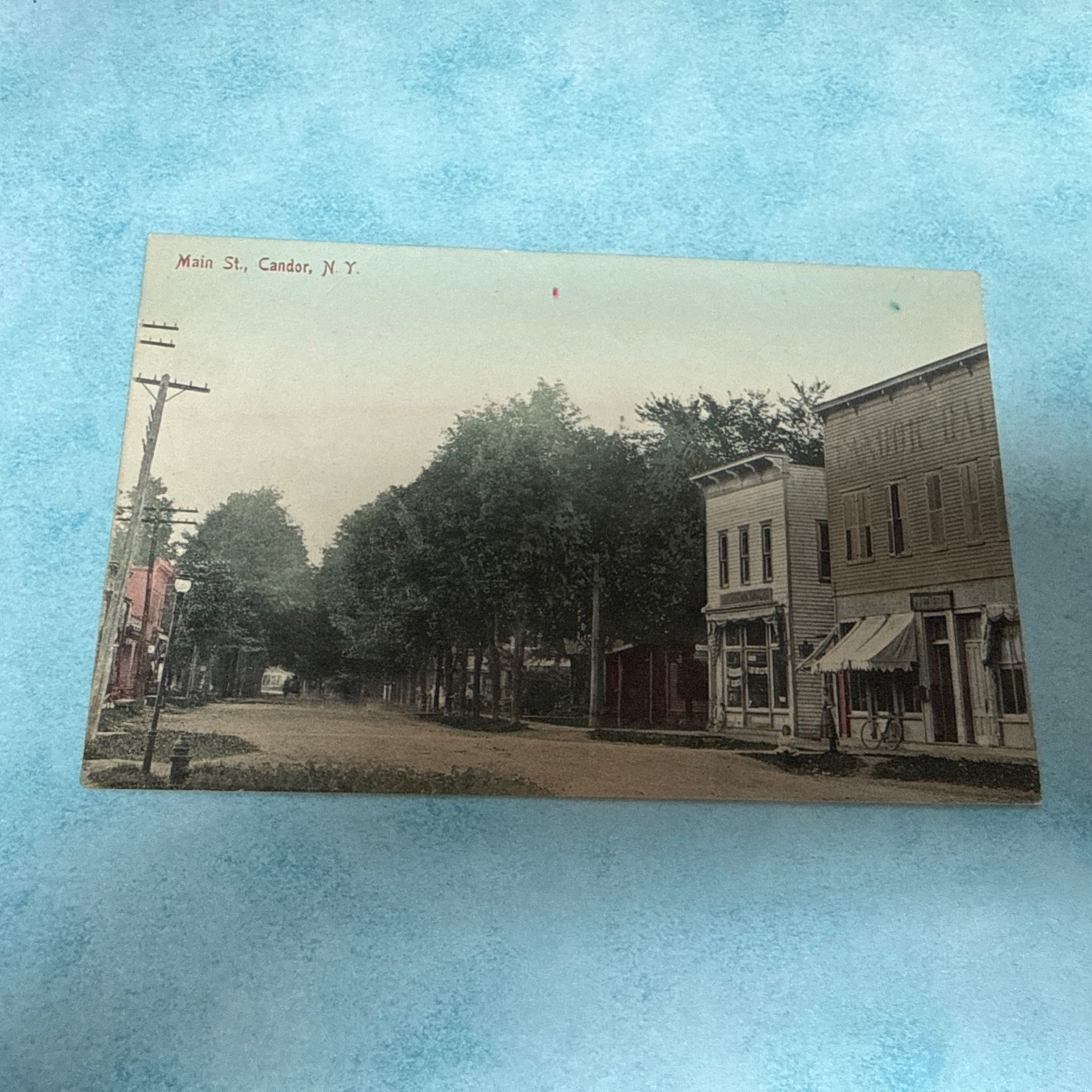 Vintage Colrized Postcard Main St, Candor, NY Vintage Colrized Postcard Main St, Candor, NY