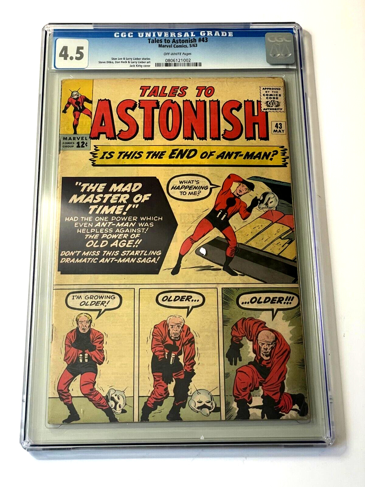 Tales to Astonish #43 CGC 4.5 Marvel Comics 1963 Jack Kirby Cover Ant-Man