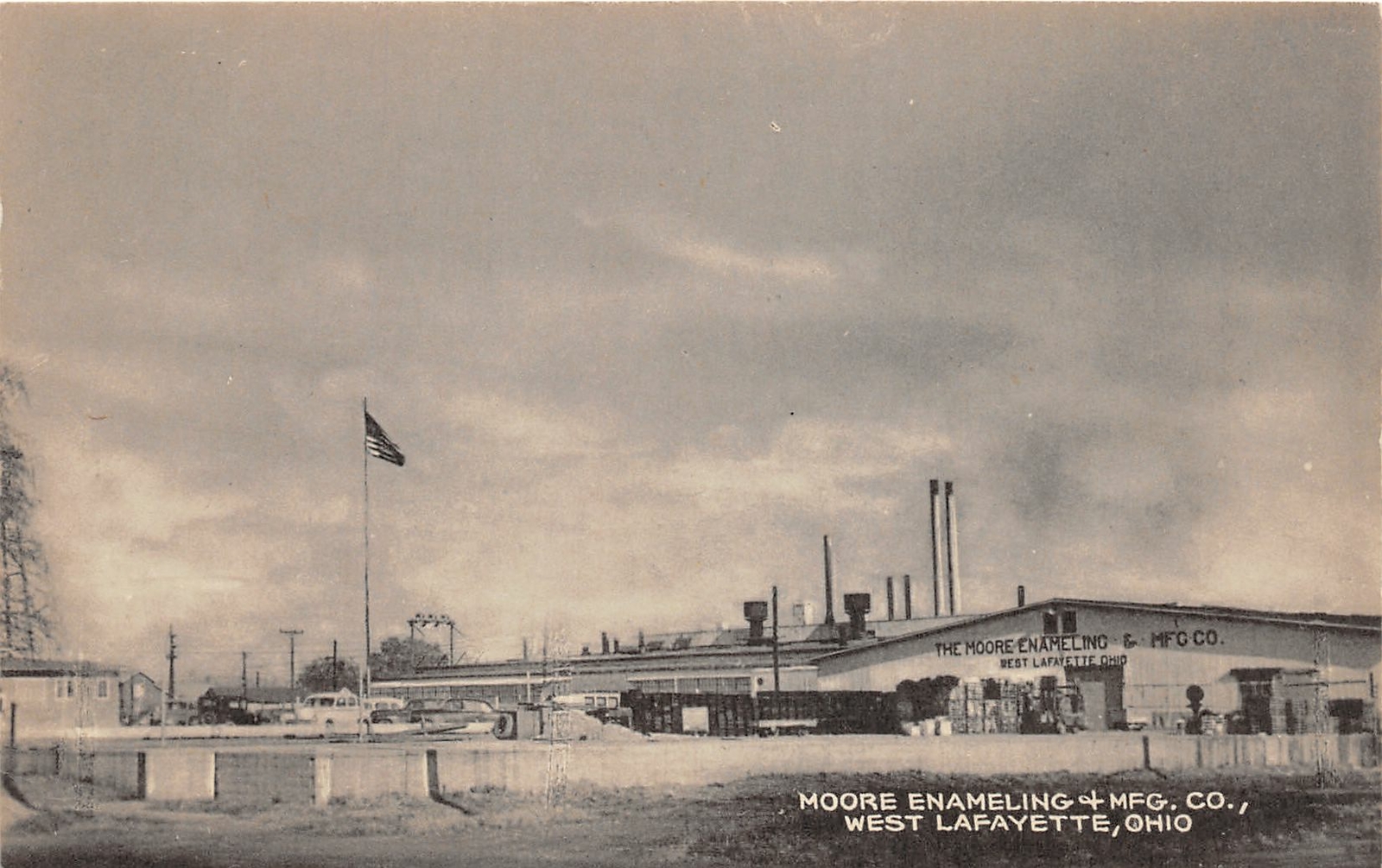 G23/ West Lafayette Ohio Postcard c1940s Moore Enameling  Factory 5