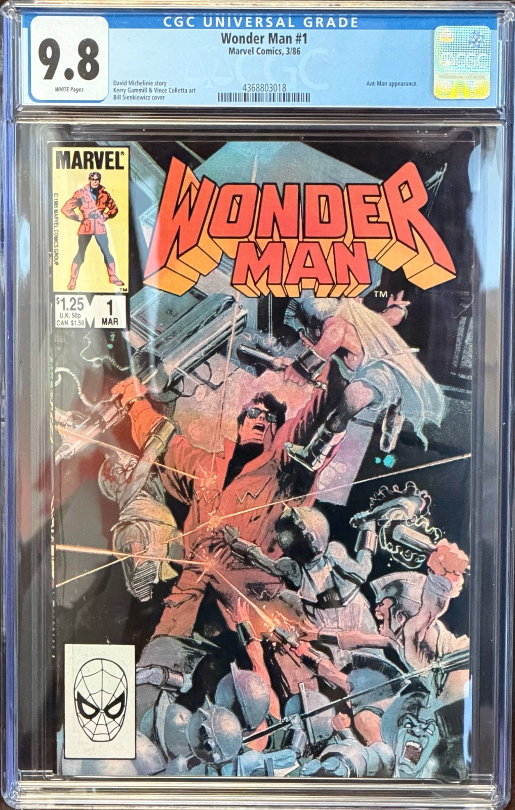 Wonder Man #1 CGC 9.8  WP NM/M 1986 BILL SIENKIEWICZ One-Shot 🎯⚡️