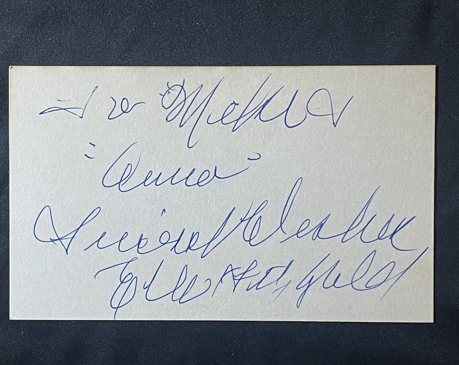 Ella Fitzgerald Autograph Signed 5 x 3 Index Card