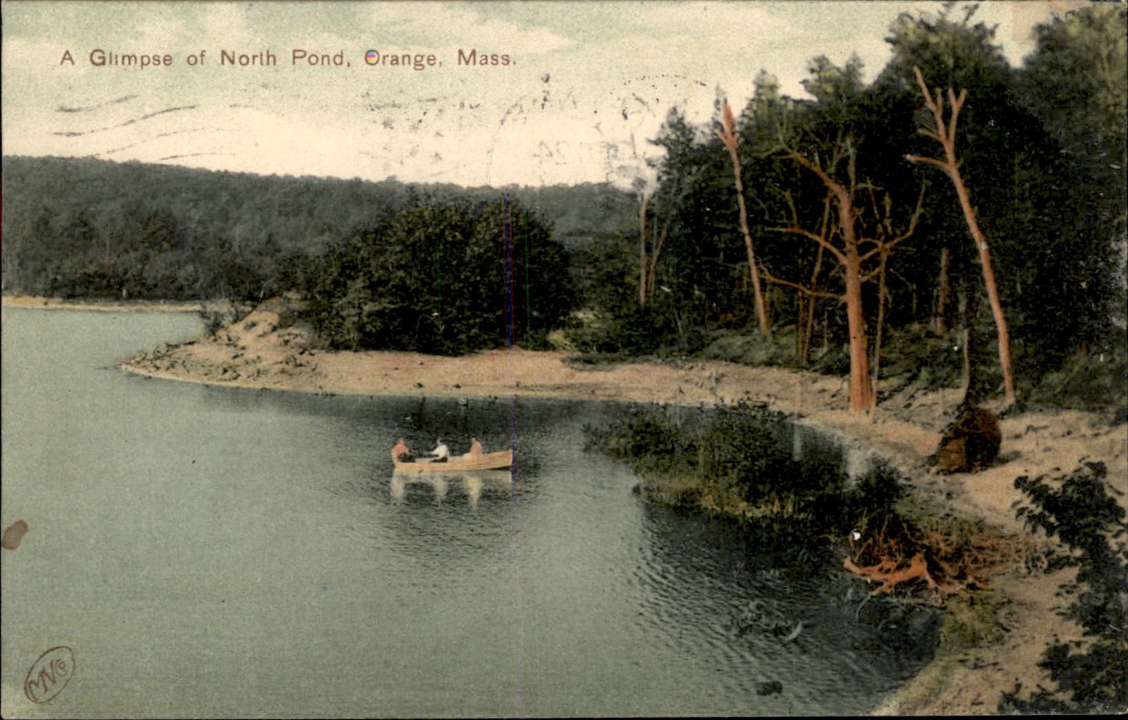 Orange MA North Pond The Robbins Bros Co. c1900s-10s Vintage Postcard