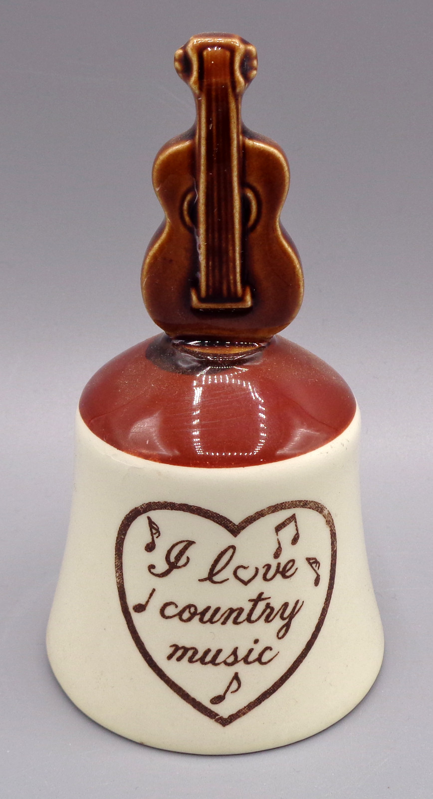 I Love Country Music Vintage Bell Scotty Made In Japan Heart Music Notes Guitar