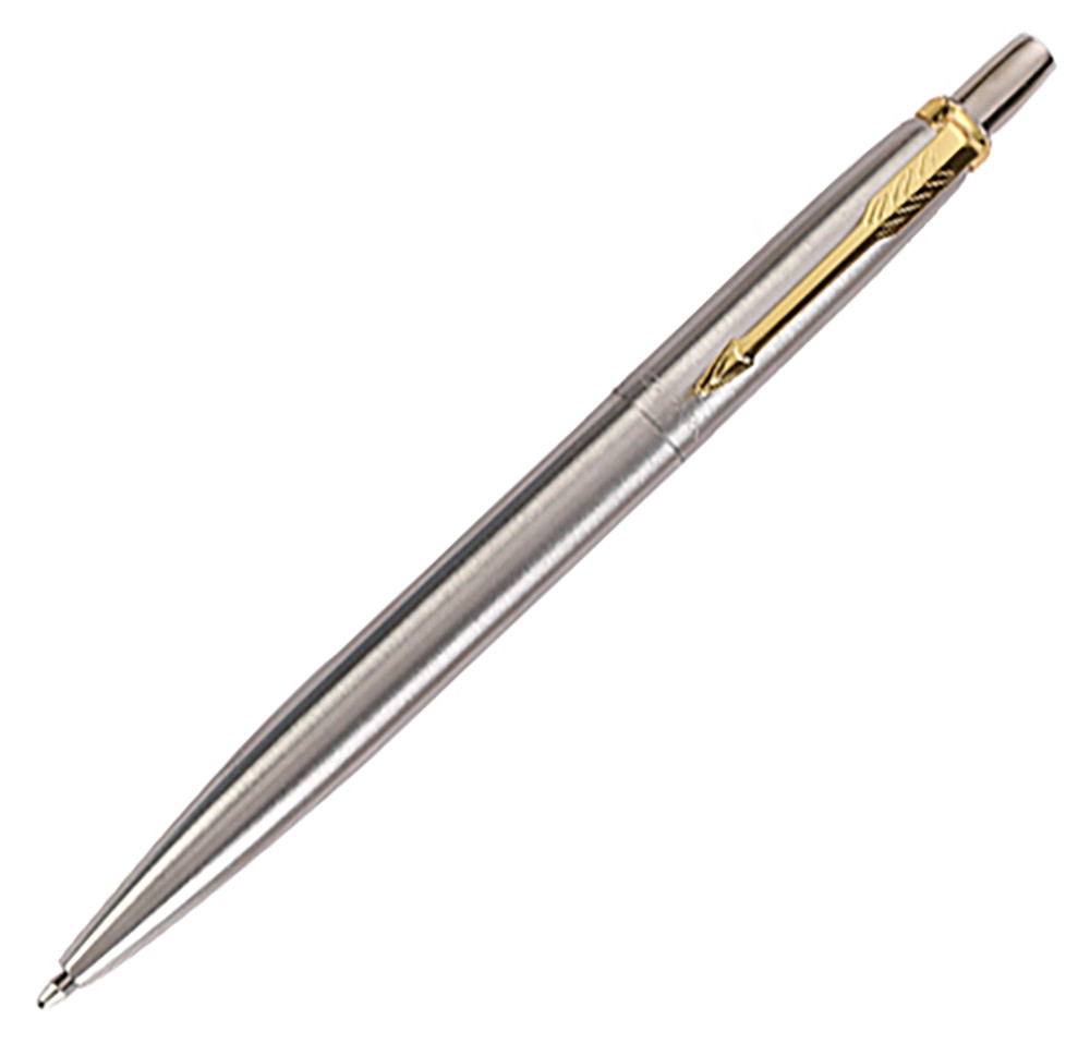 Luxor Parker Jotter Ballpoint Pen, Stainless Steel Body & Gold Clip, No Box Luxor Parker Jotter Ballpoint Pen, Stainless Steel Body & Gold Clip, No Box