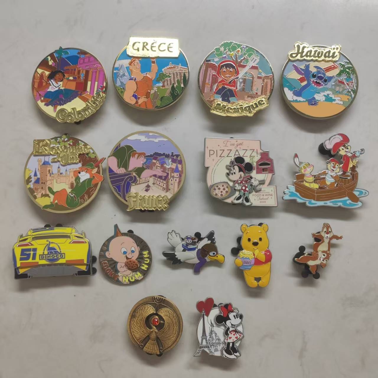 Disney exchange badges come in groups of 15 pins
