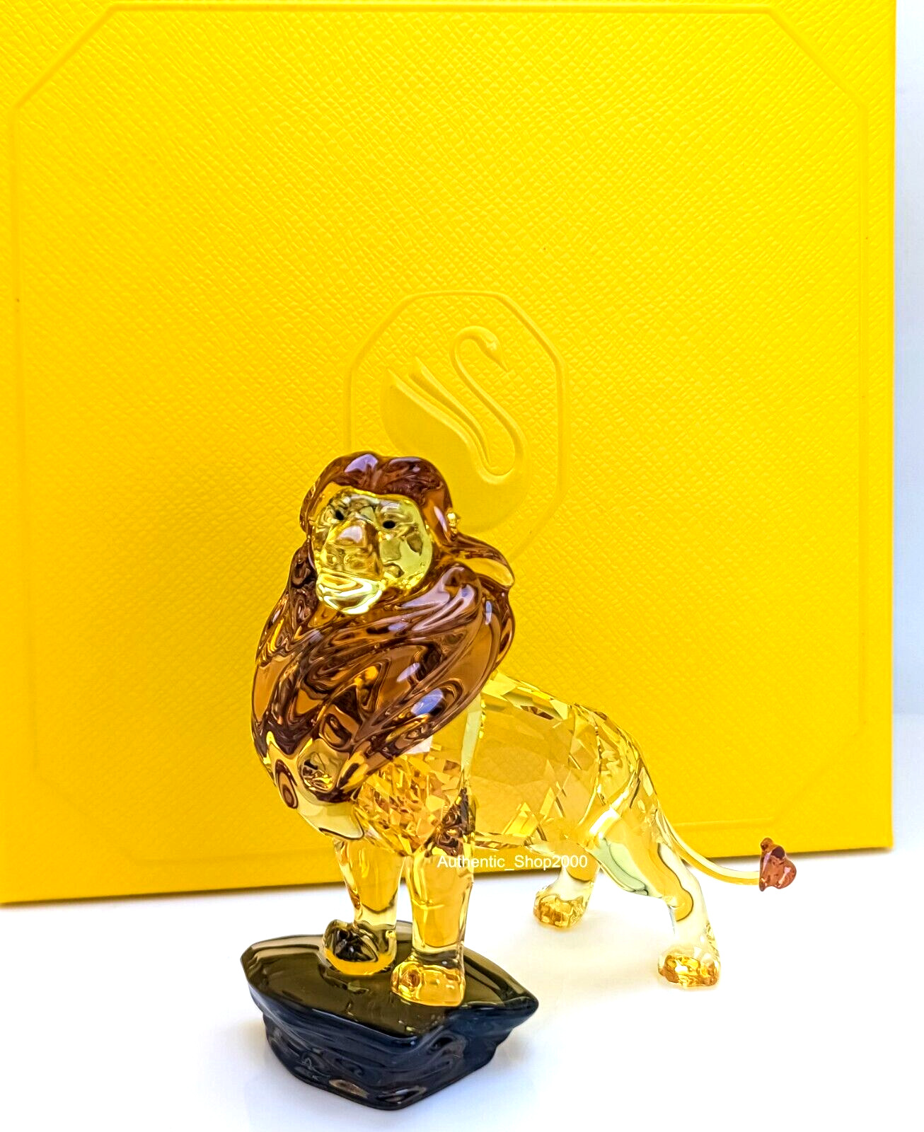 New 100% SWAROVSKI Crystal Disney The Lion King Mufasa Figurine Display 5680764