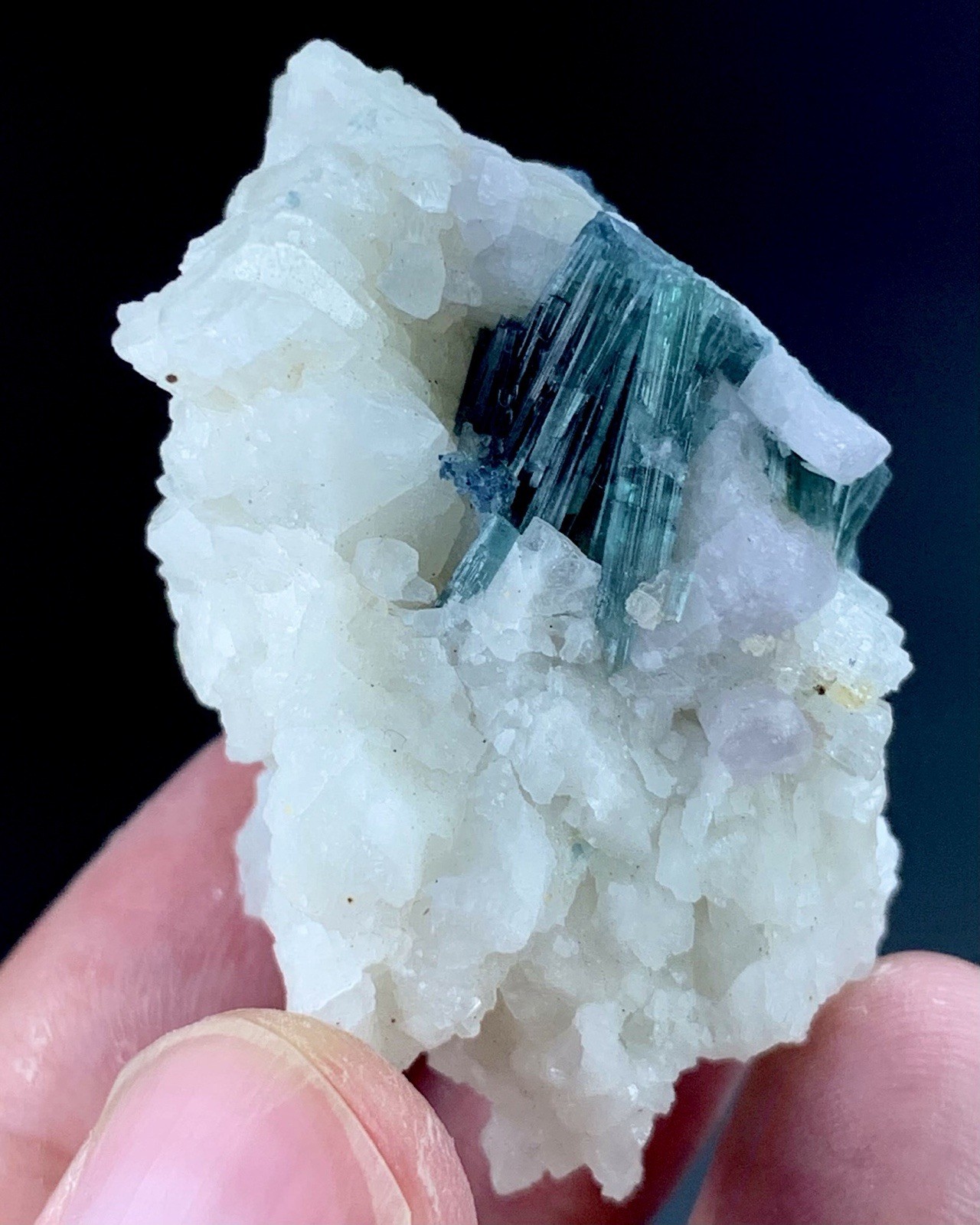 188 Ct Indicolite Tourmaline Crystal Bunch Specimen From Afghanistan