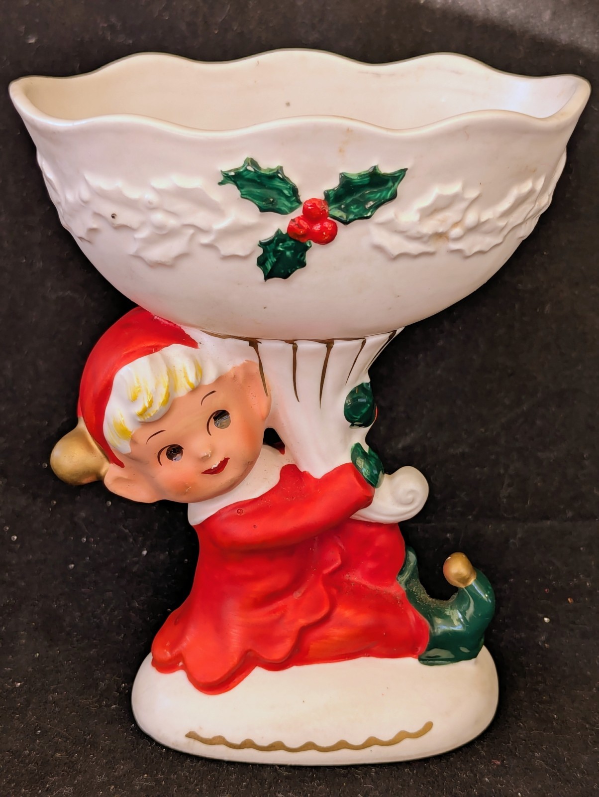 Vtg Napcoware Elf Pixi Pedestal Planter Vase X-7288 RARE National Potteries Co