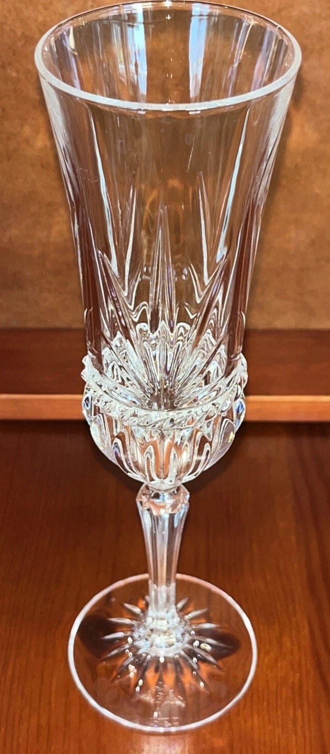 Vintage Cristal D’Arques Durand Carthage Crystal Champagne Flute 8.75” France