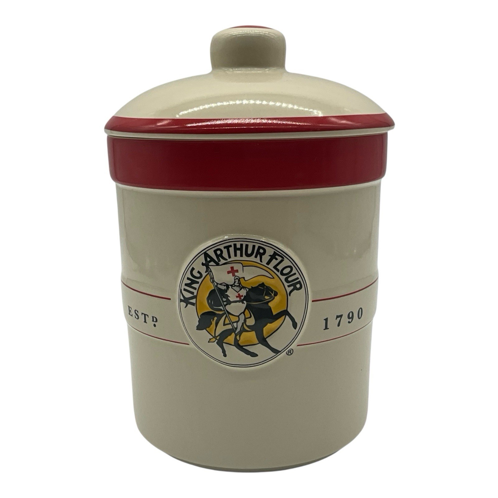 King Arthur Flour Stoneware Kitchen Canister Sourdough Starter Crock 5.75\