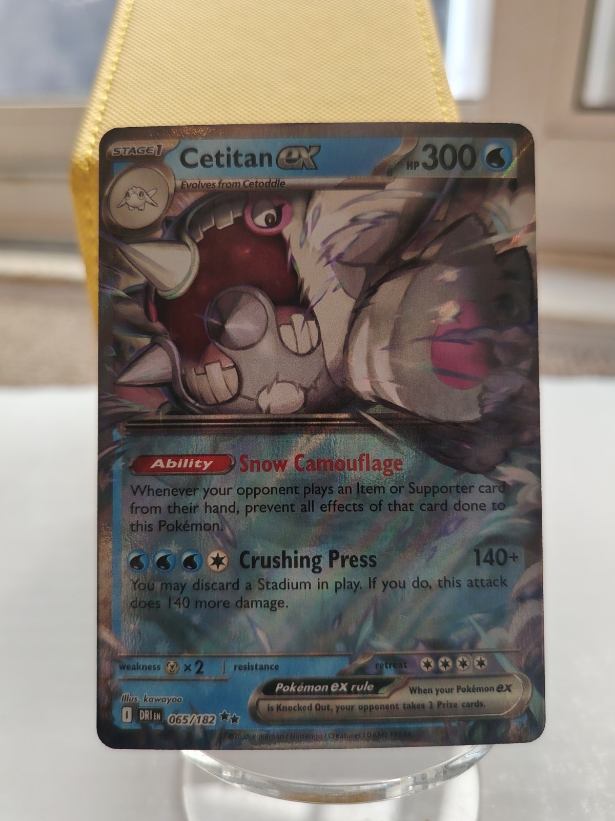 Pokemon TCG Cetitan ex Holo Double Rare SV10: Destined Rivals 065/182 NM