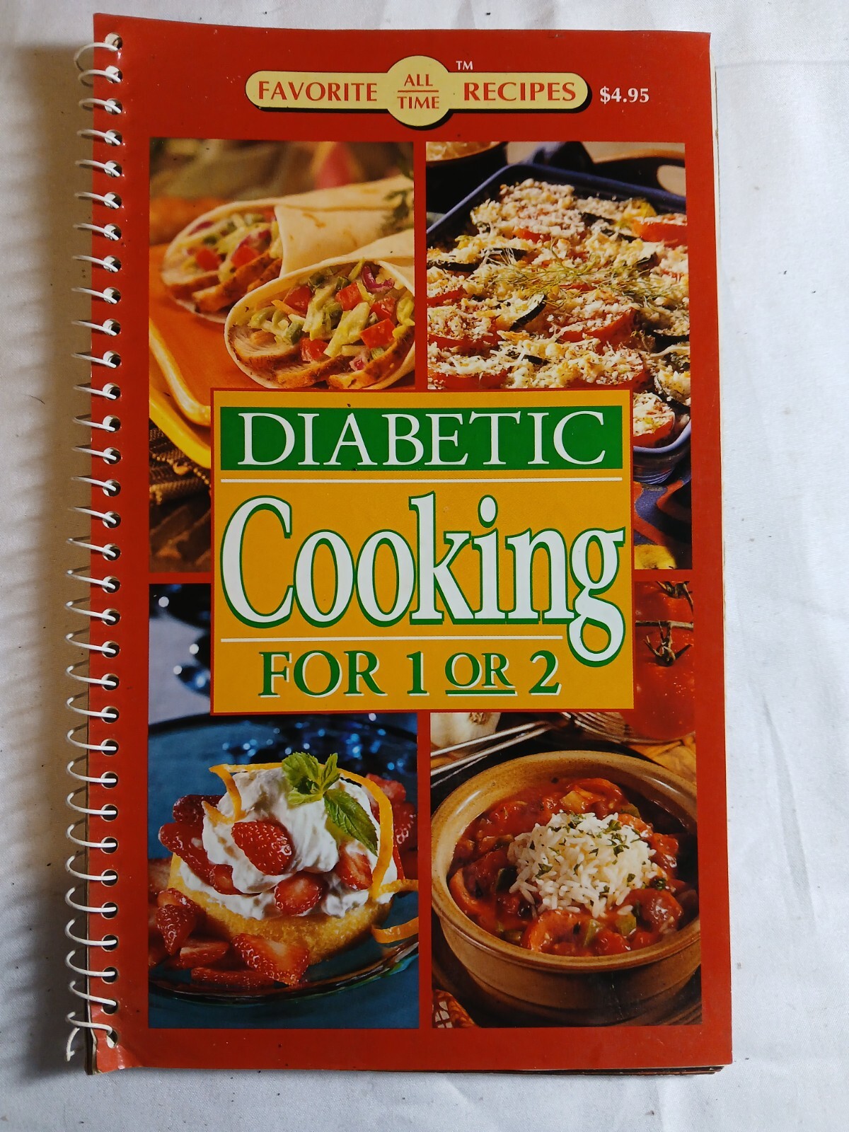 Diabetic cooking for 1 or 2 2002 spiral paperback good publications internationa