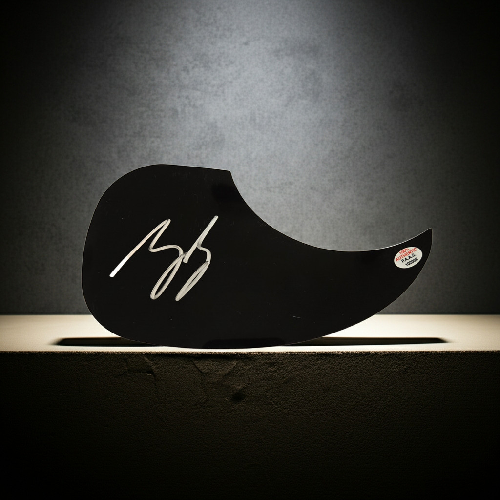 Zac Brown Autographed Guitar Pick Guard With PAAS COA