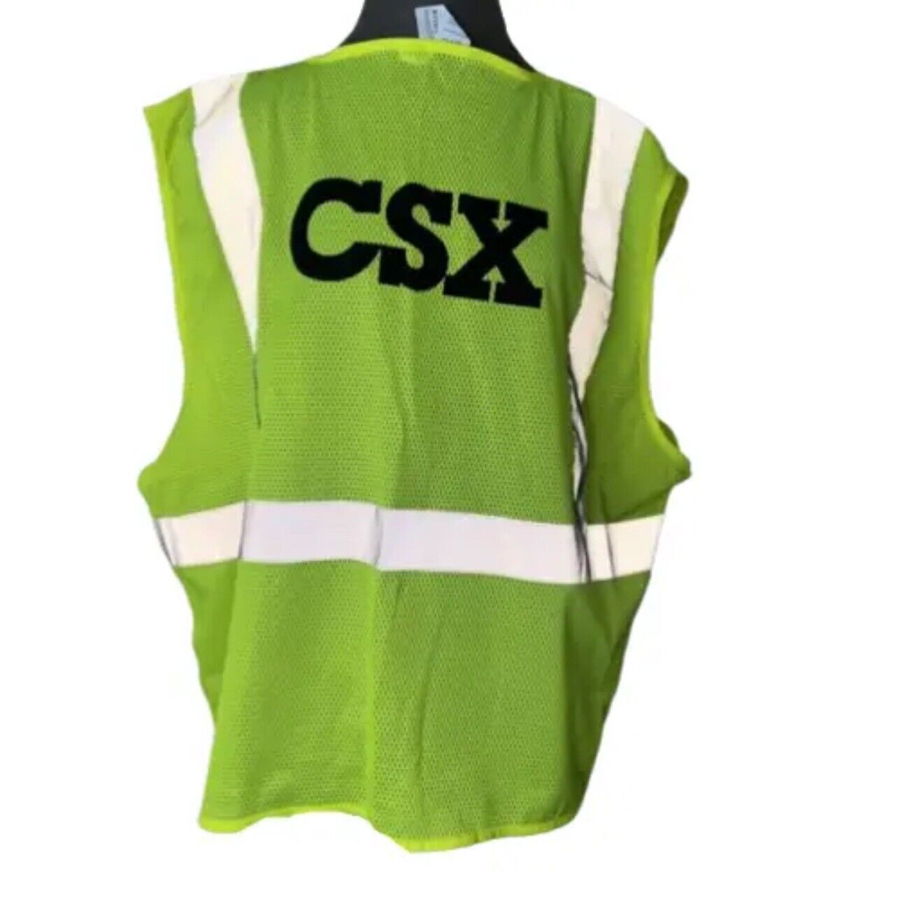 CSX Neon Hi-Res Safety  Neon Yellow Rail Train Tee Vest Railroad Train XL-2XL