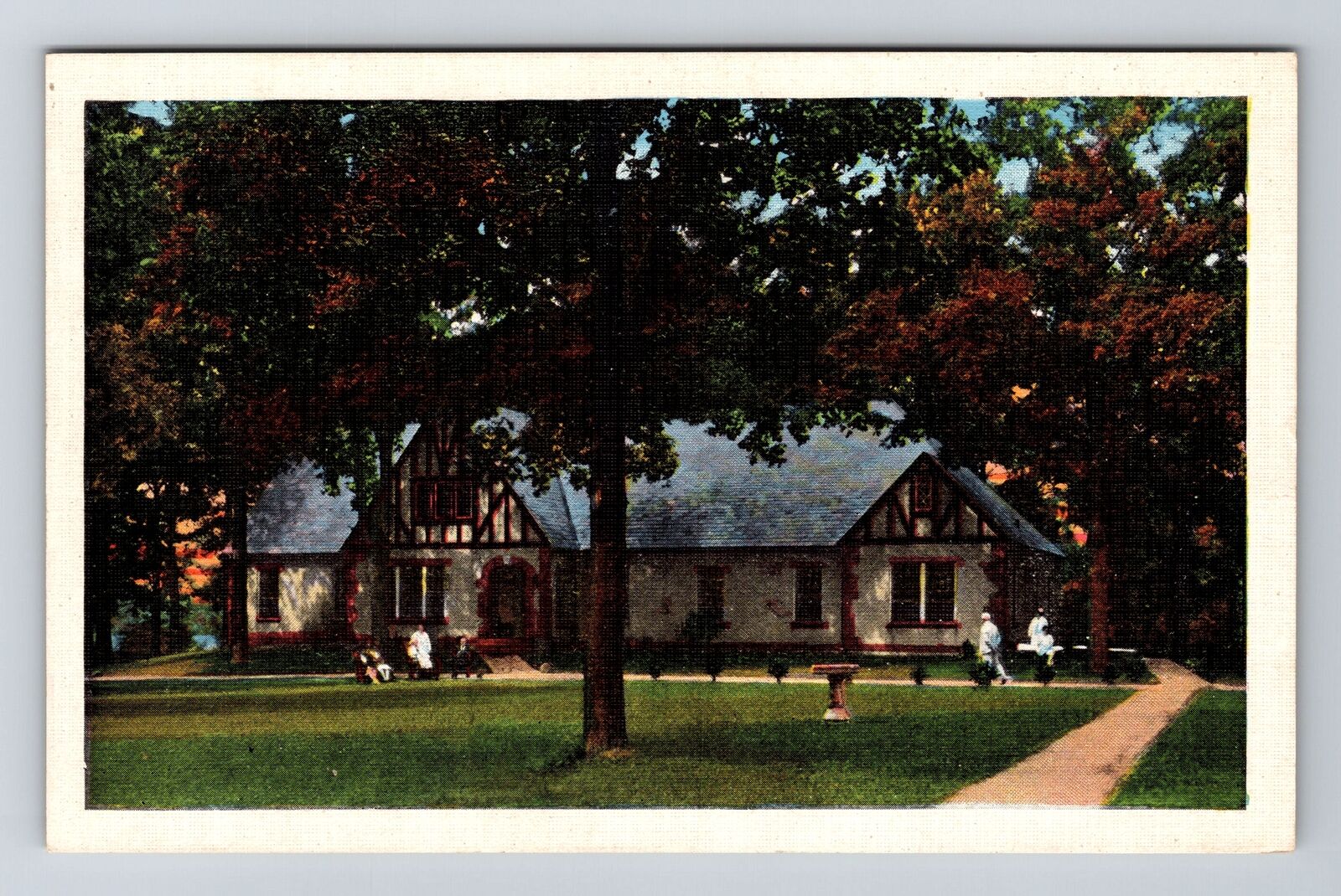 Worthington OH-Ohio, Cottage Eight at Harding Sanitarium, c1940 Vintage Postcard