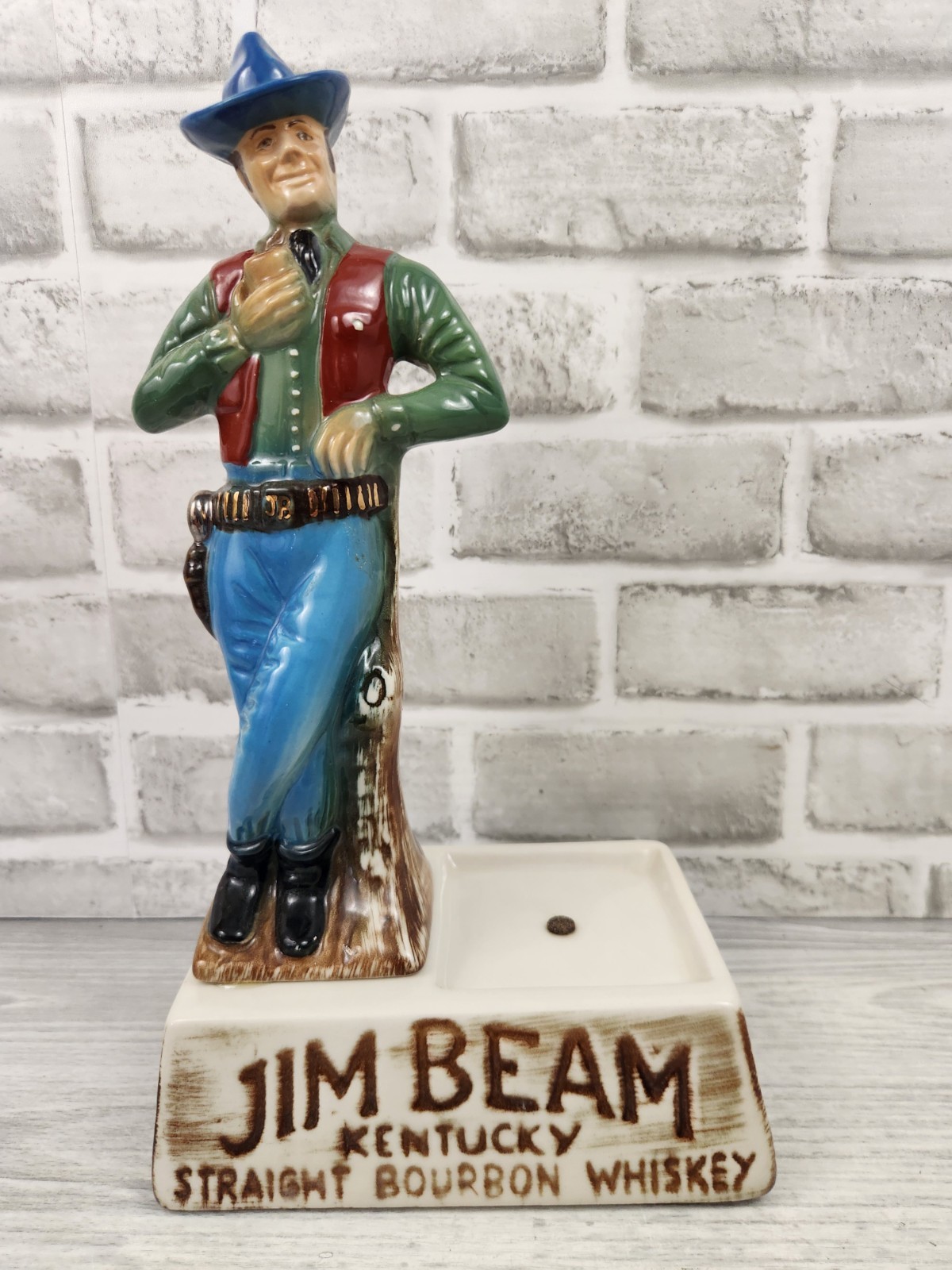 Vintage Jim Beam Cowboy Barback Figure Statue Display