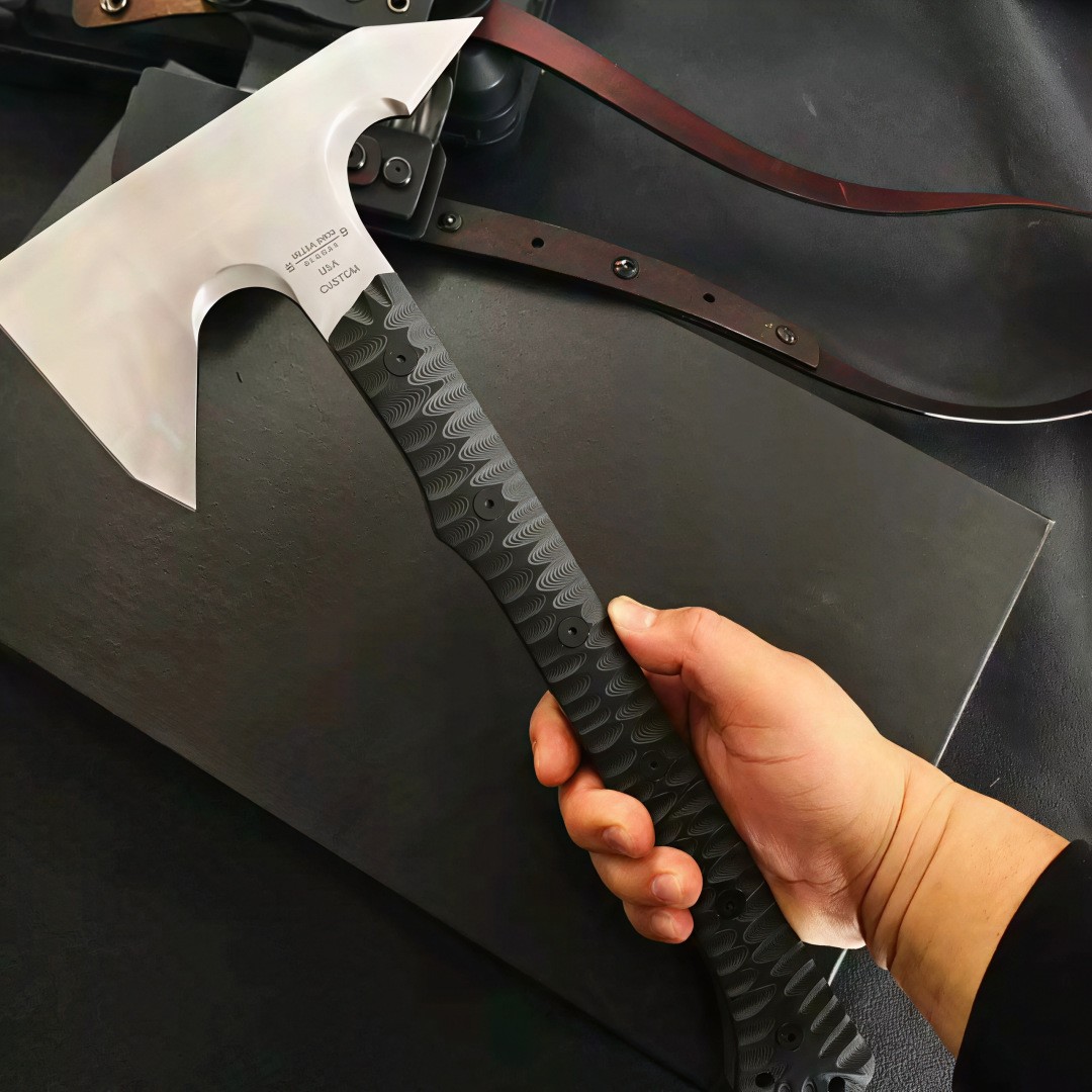 High Hardness Survival Hatchet G10 Non‑slip Handle Portable Outdoor Camping Axe