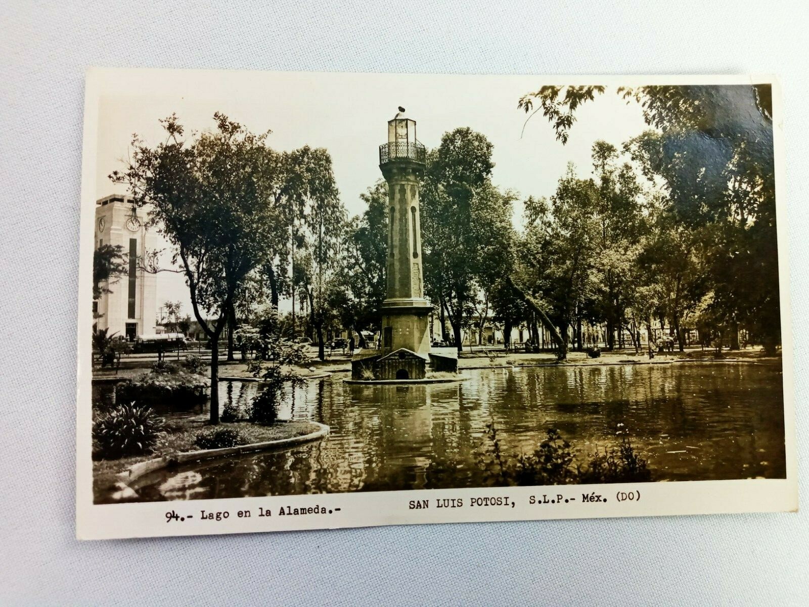 Lago en la Alameda San Luis Potosi S.L.P. Mexico Vintage Postcard