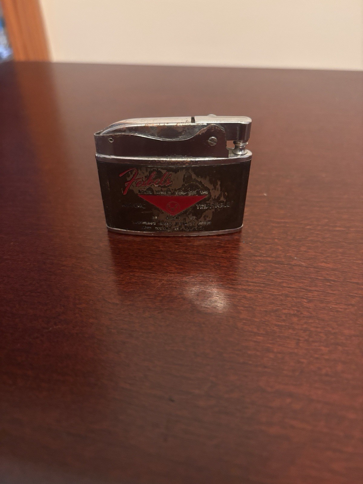 Vintage Ideal Adliter Feibel’s Bowling Teaneck NJ Advertising Lighter Untested