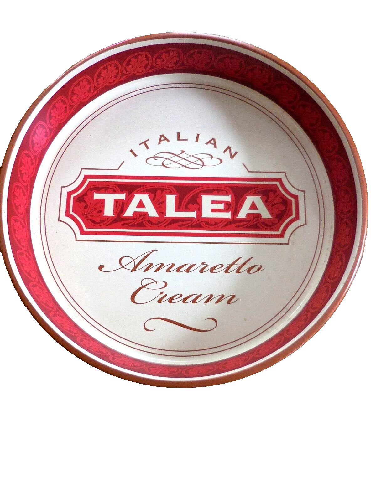 Talea Italian Amaretto Cream vintage metal Tray