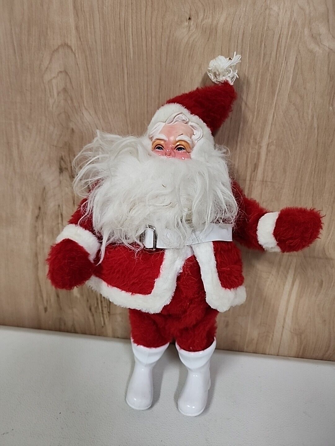 Vtg Harold Gale Red Velvet Santa Clause Doll  14”