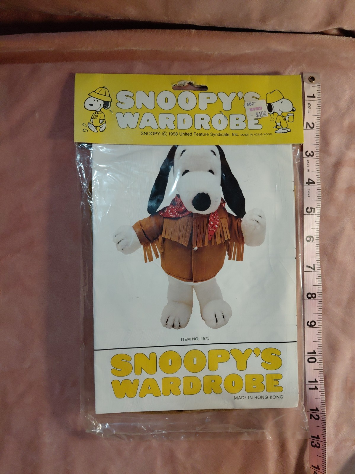 Vintage Snoopy’s Wardrobe Western Cowboy Outfit 0823 Peanuts NOS Sealed Hong...