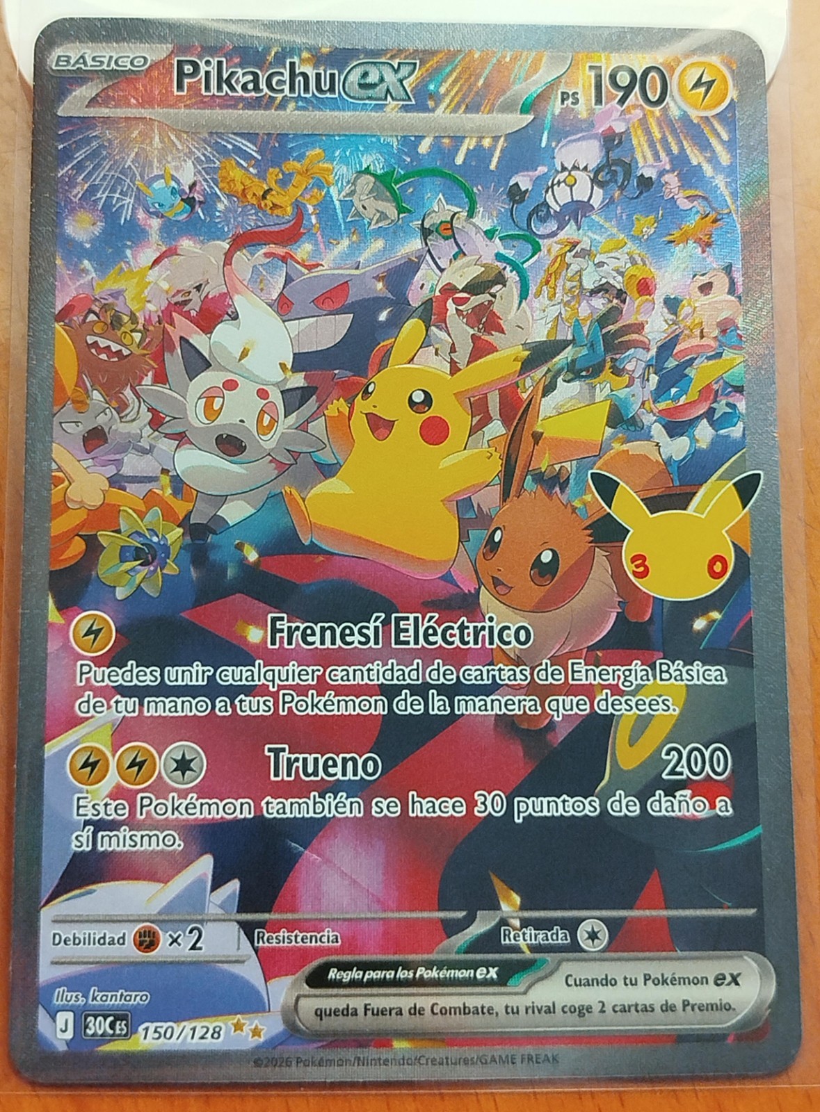 Pikachu ex 150/128 SIR - 30th Celebration [Spanish Edition]