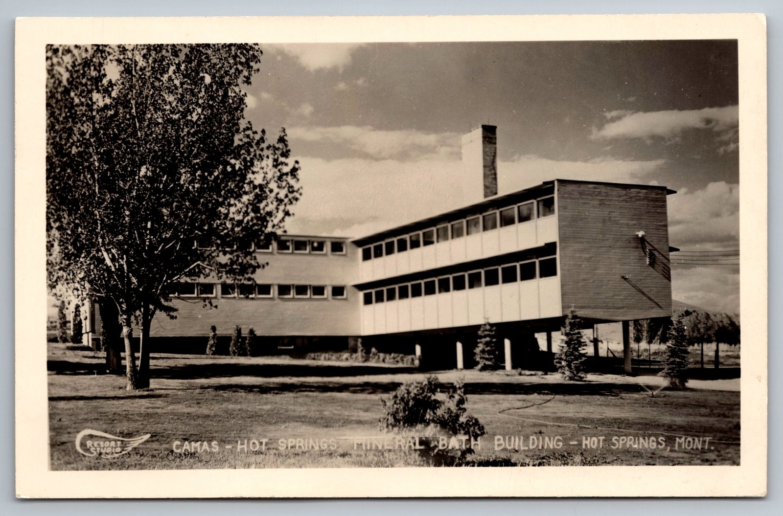 Vintage 1951 RPPC Camas Hot Springs Mineral Bath Building Montana MT Resort Vintage 1951 RPPC Camas Hot Springs Mineral Bath Building Montana MT Resort