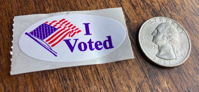 I Voted - STICKER - USA American Politics Voting Democracy Patriotic Patriot