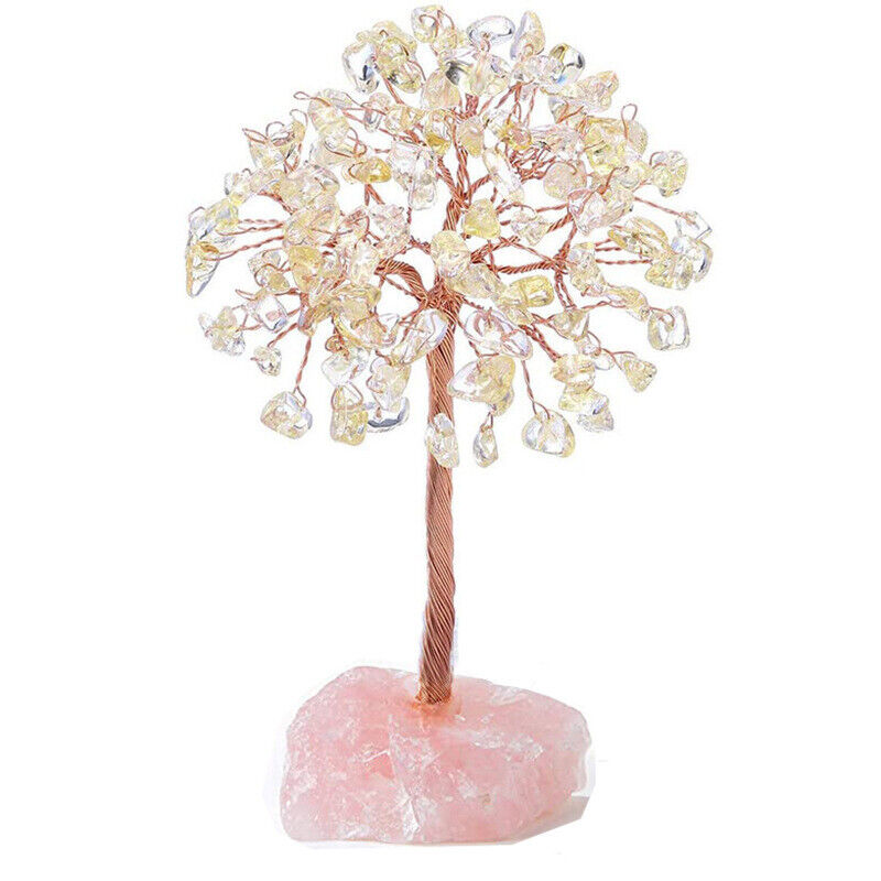 Natural Amethyst Crystal Gemstone Money Tree Good Luck Prosperity  Reiki Decor