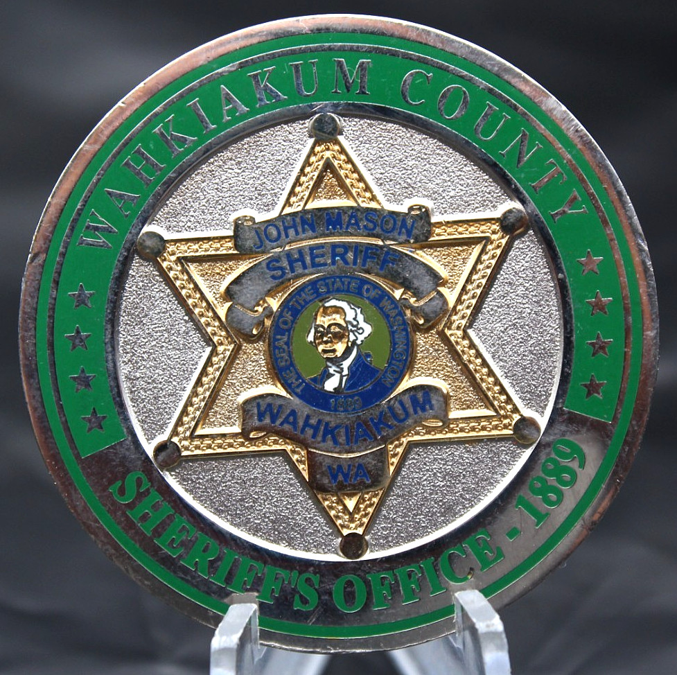 Wahkiakum County WA Sheriff John Mason Challenge Coin 1.75\
