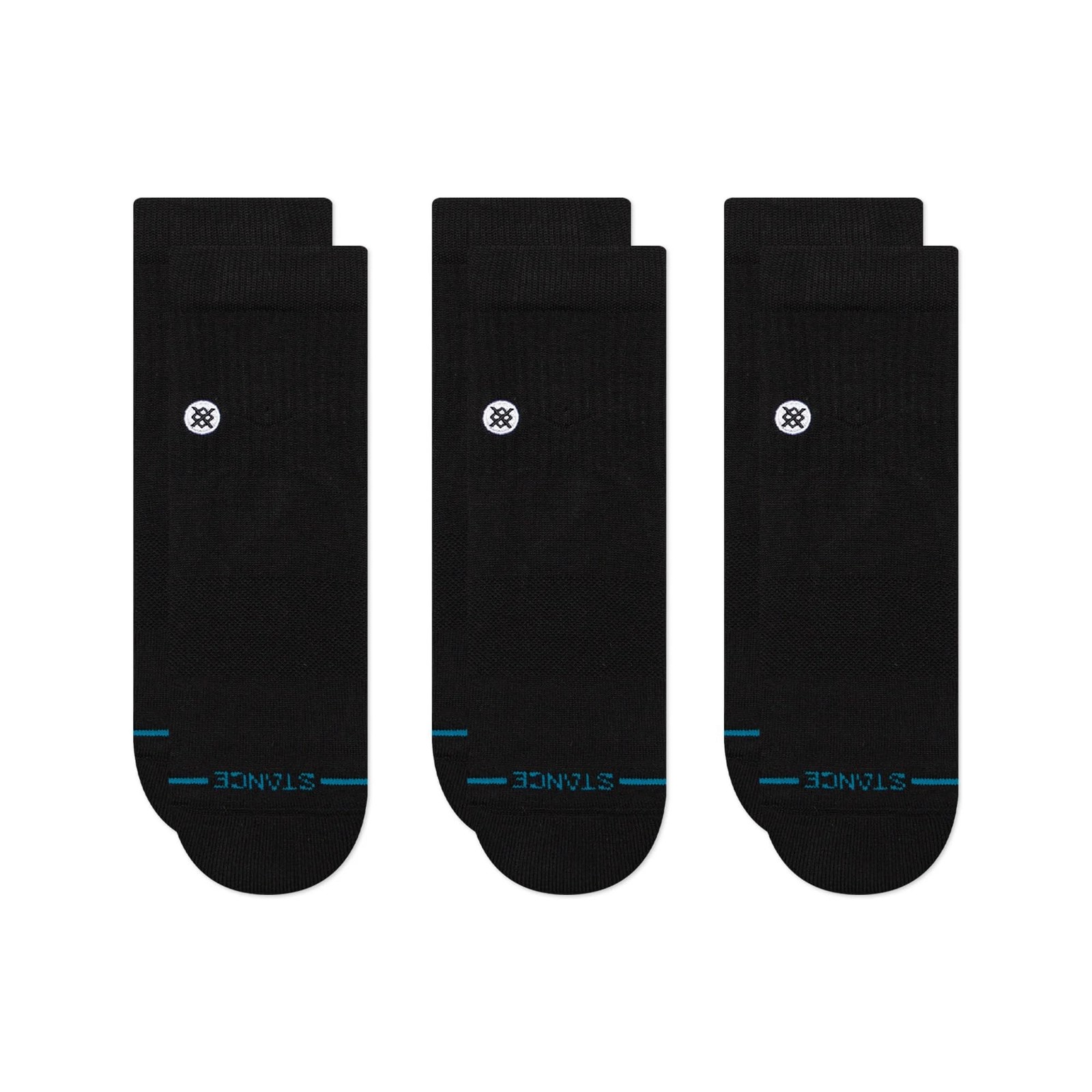 Stance Icon Quarter Socks [3 Pack] Large Black
