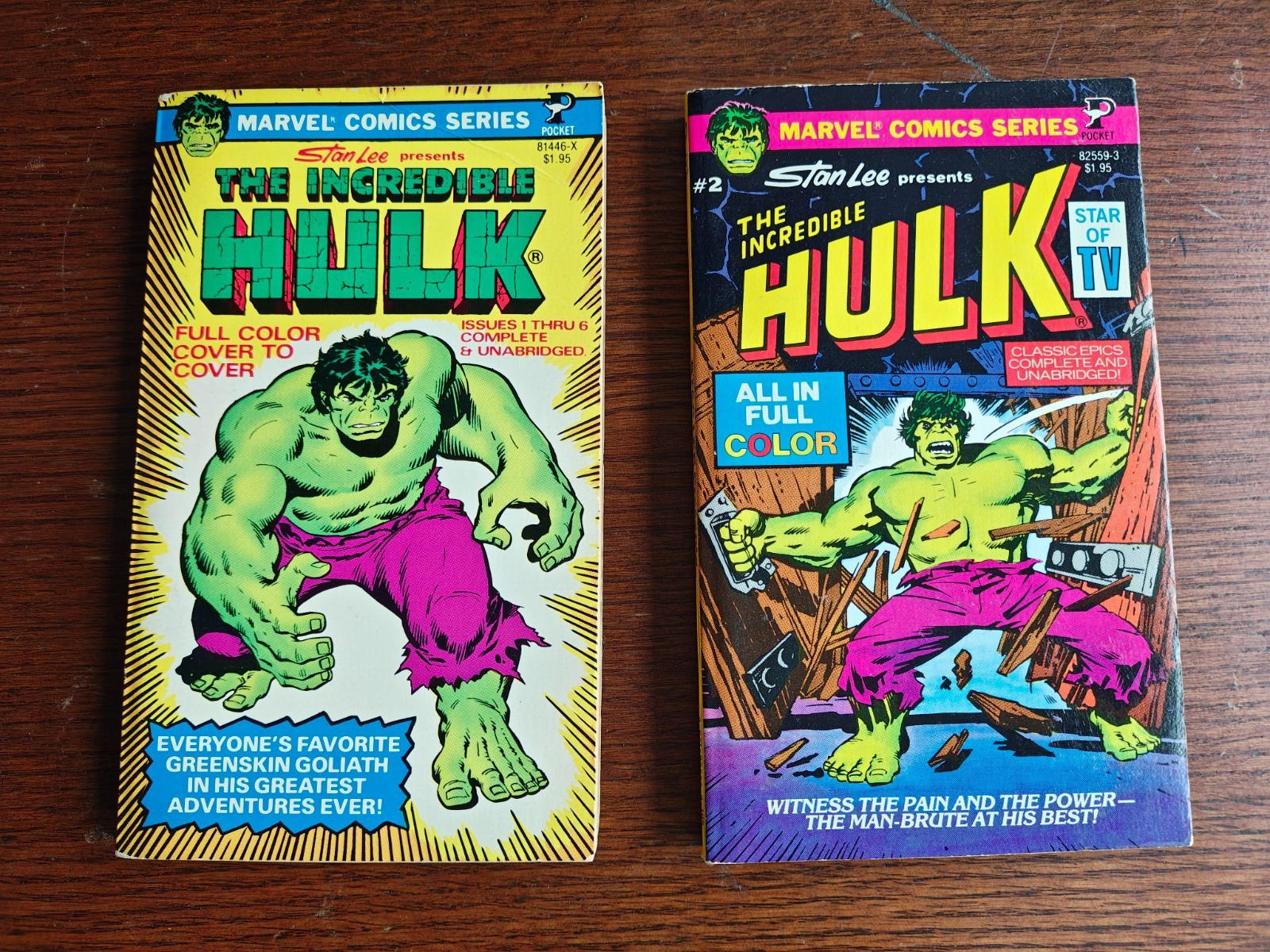 Incredible Hulk 1978 & 1979 Pocket Books #1 and #2