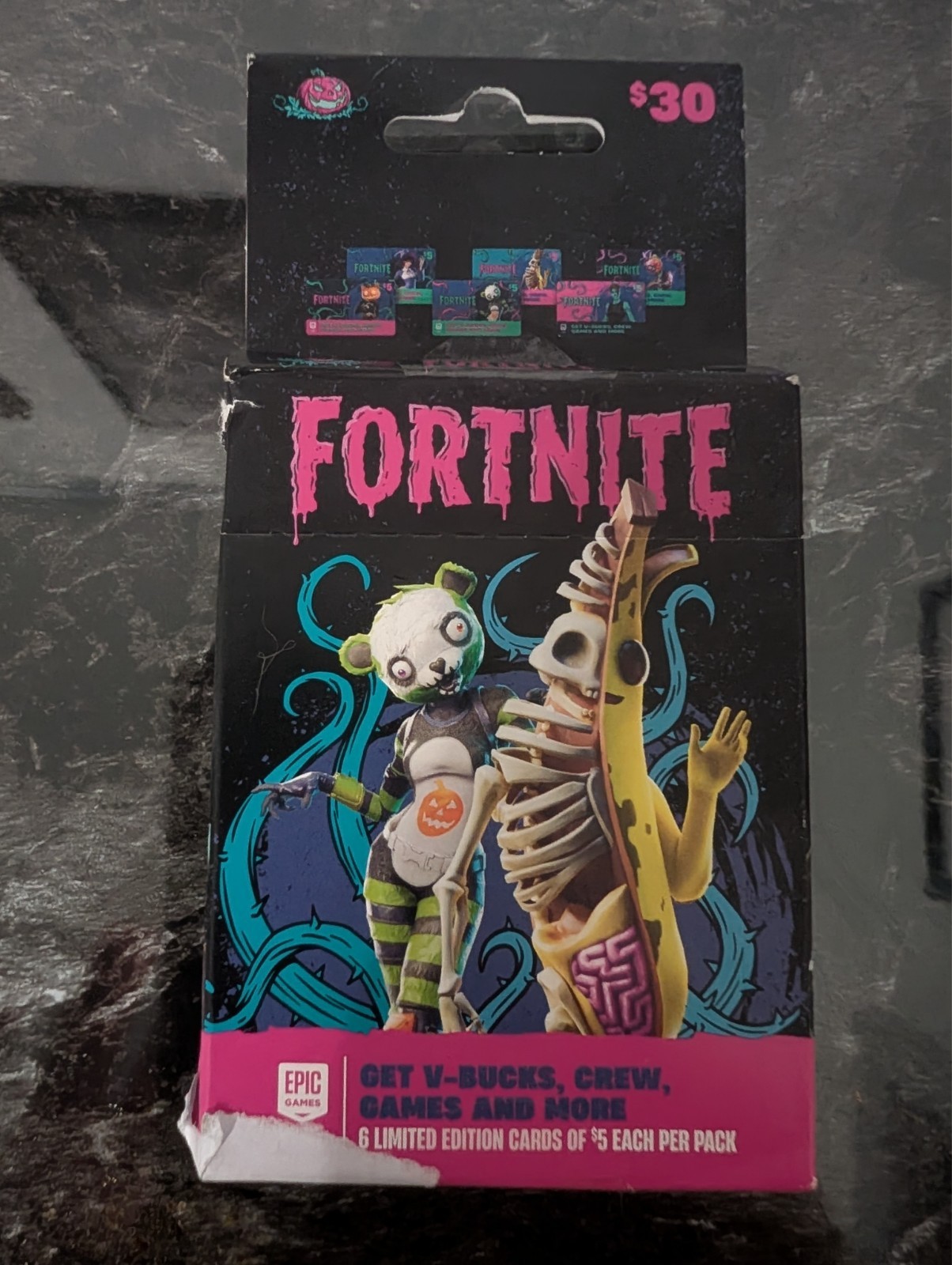 Fortnite Limited Edition Fortnitemare Party Pack Cards SEALED PACKAGE DAMAGED