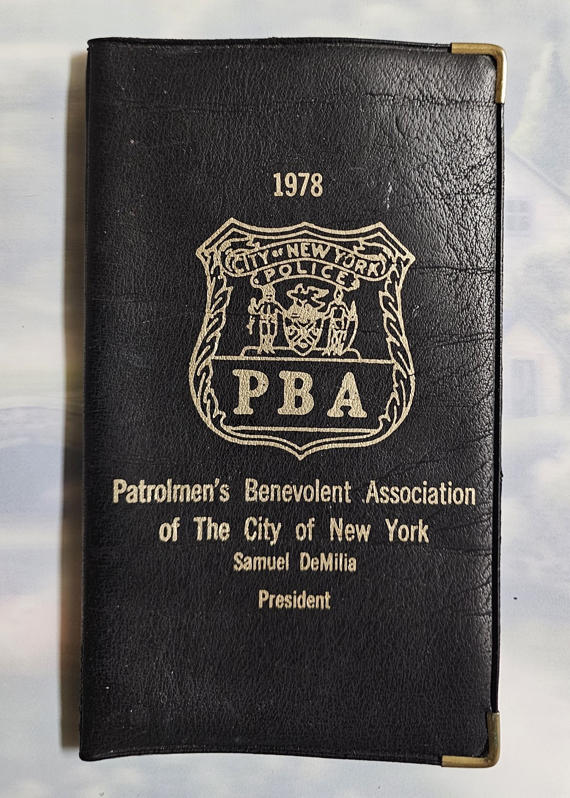 1978 NYC Patrolmen\'s Benevolent Association Bankbook / Checkbook Cover / Vintage