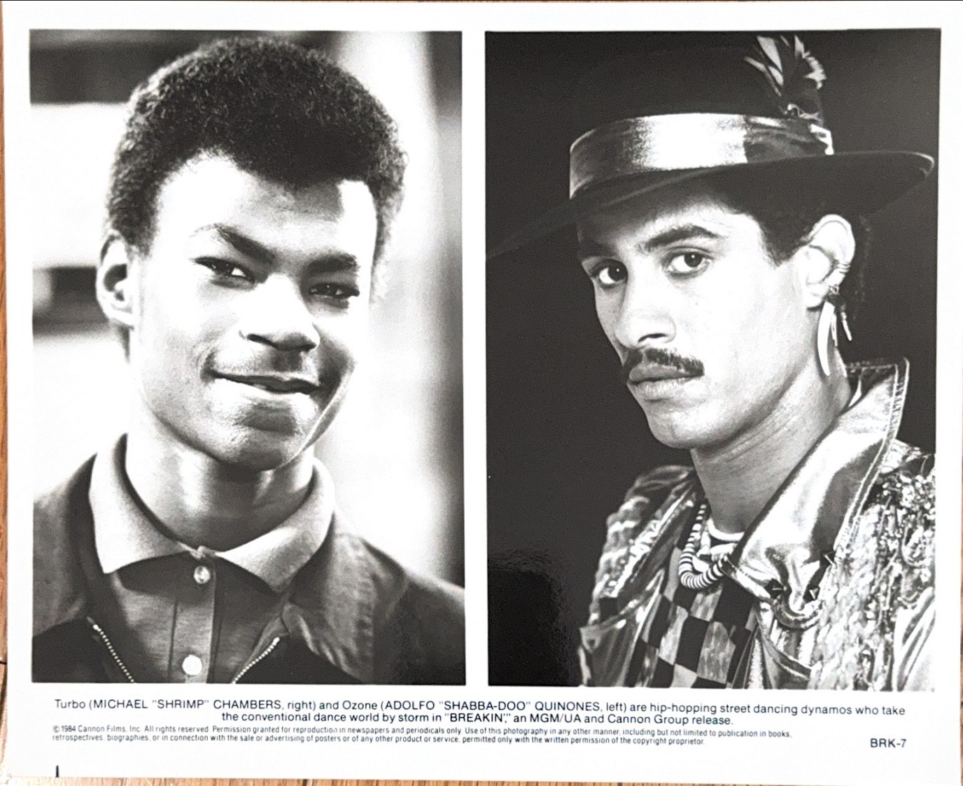 Breakin\' 1984 Original Vintage Press Photo Turbo Ozone Shrimp Chambers BRK-7
