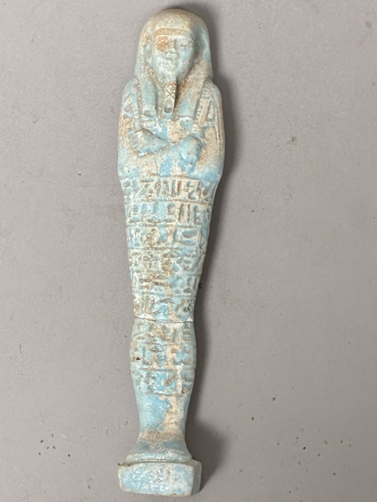 Beautiful 5” Egyptian Taskmaster Ushabti With Hieroglyphics,from The Grand Tour