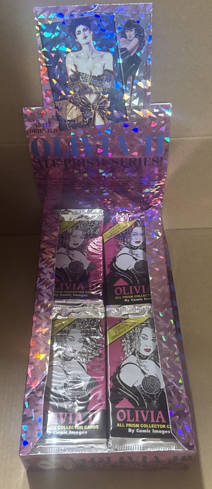 1994 Comic Images Olivia Series 2 All-Prism Series Sealed Foil Pack of 7 Cards