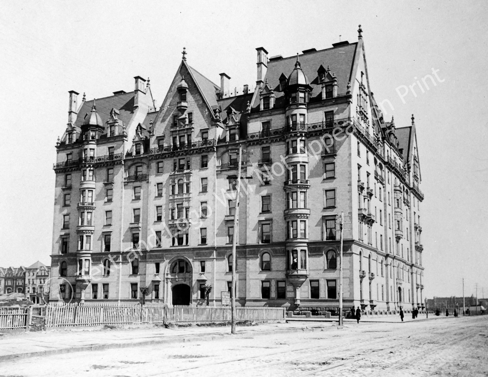 1890 The Dakota Apartments, New York City Old Photo 8.5\ 1890 The Dakota Apartments, New York City Old Photo 8.5\