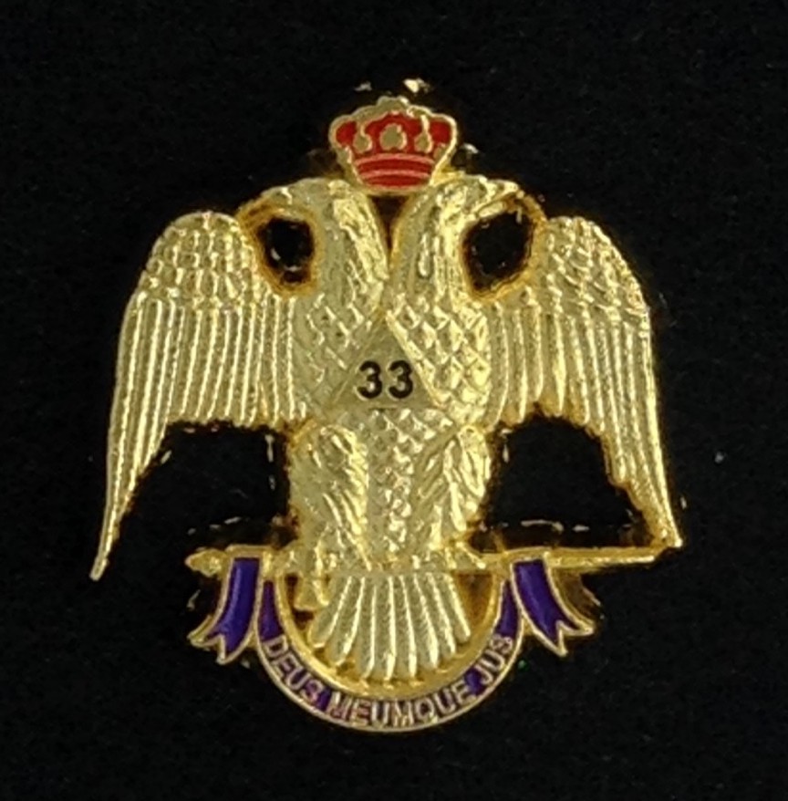 Masonic Scottish Rite 33rd Degree Eagle Lapel Pin (33EG-1)