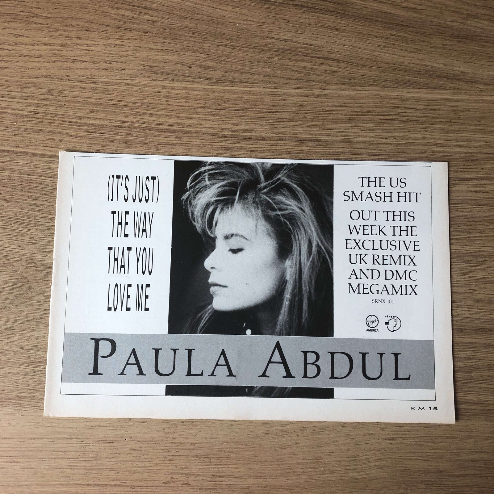 MUSIC62 MAGAZINE ADVERT 5X8 PAULA ABDUL\'S US SMASH HIT