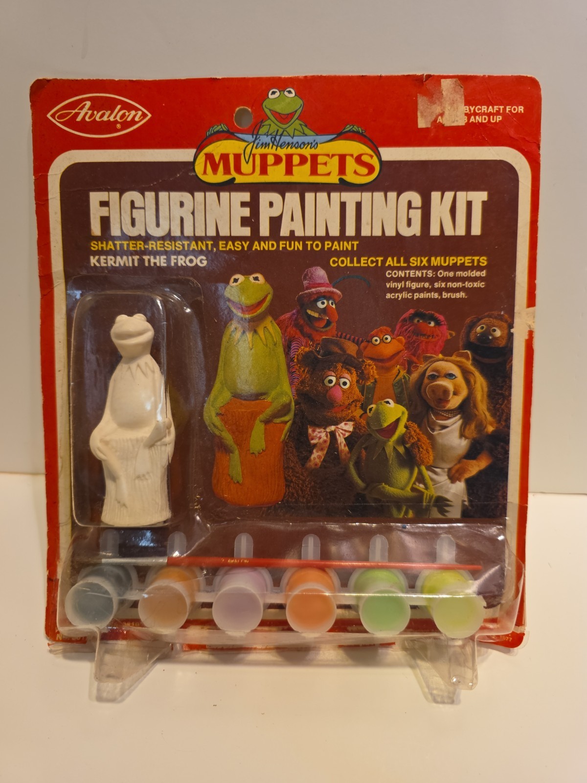 RARE 1977 Avalon The Muppet Show KERMIT FROG PAINTING KIT Figure Henson(S1)