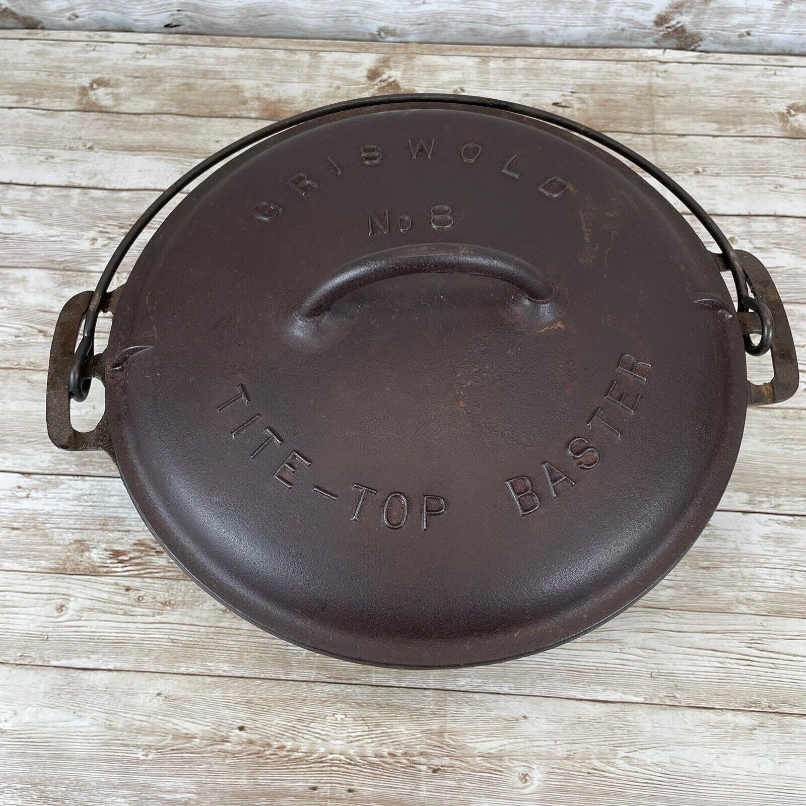 Vintage Griswold # 8 cast Iron Tite Top Dutch Oven # 833 With Lid # 2551 A