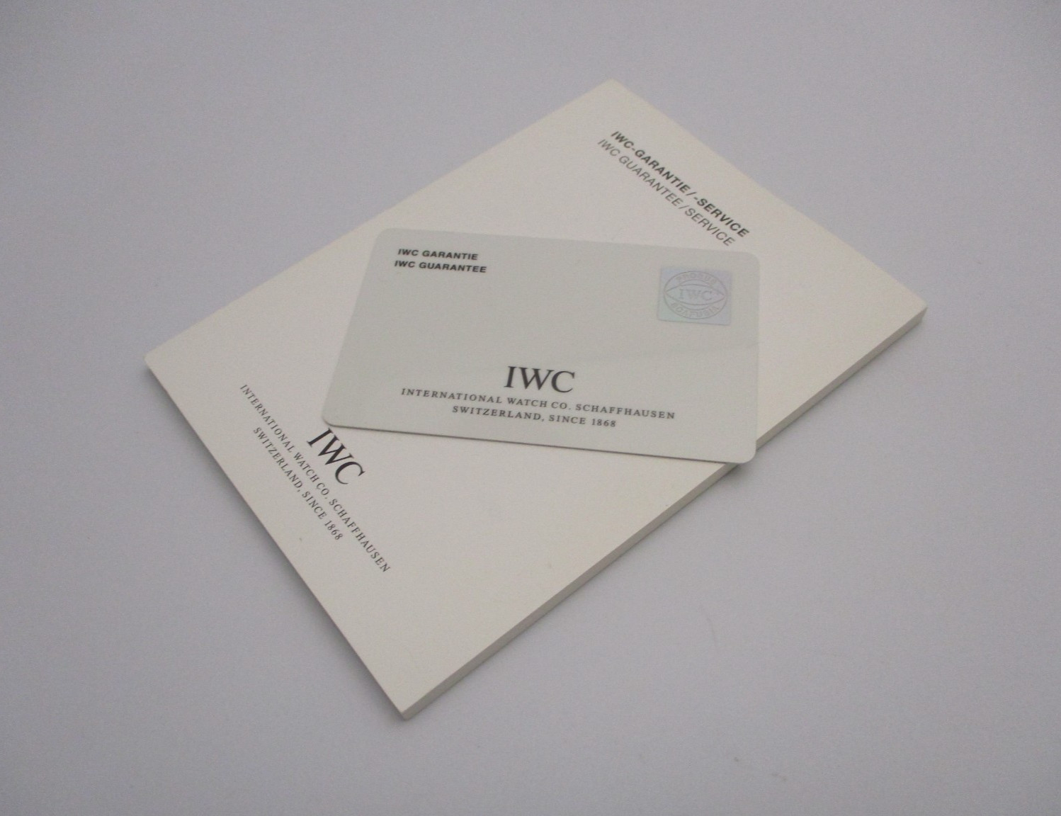 IWC Open/Blank Watch & Chronograph Guarantee Service Book & Guarantee Card 2007