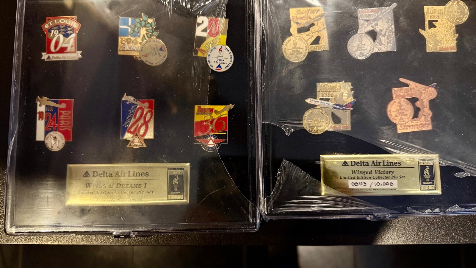 Vintage Delta Air Lines WINGS & DREAMS 1 Limited WINGED VICTORY Collector's Pins