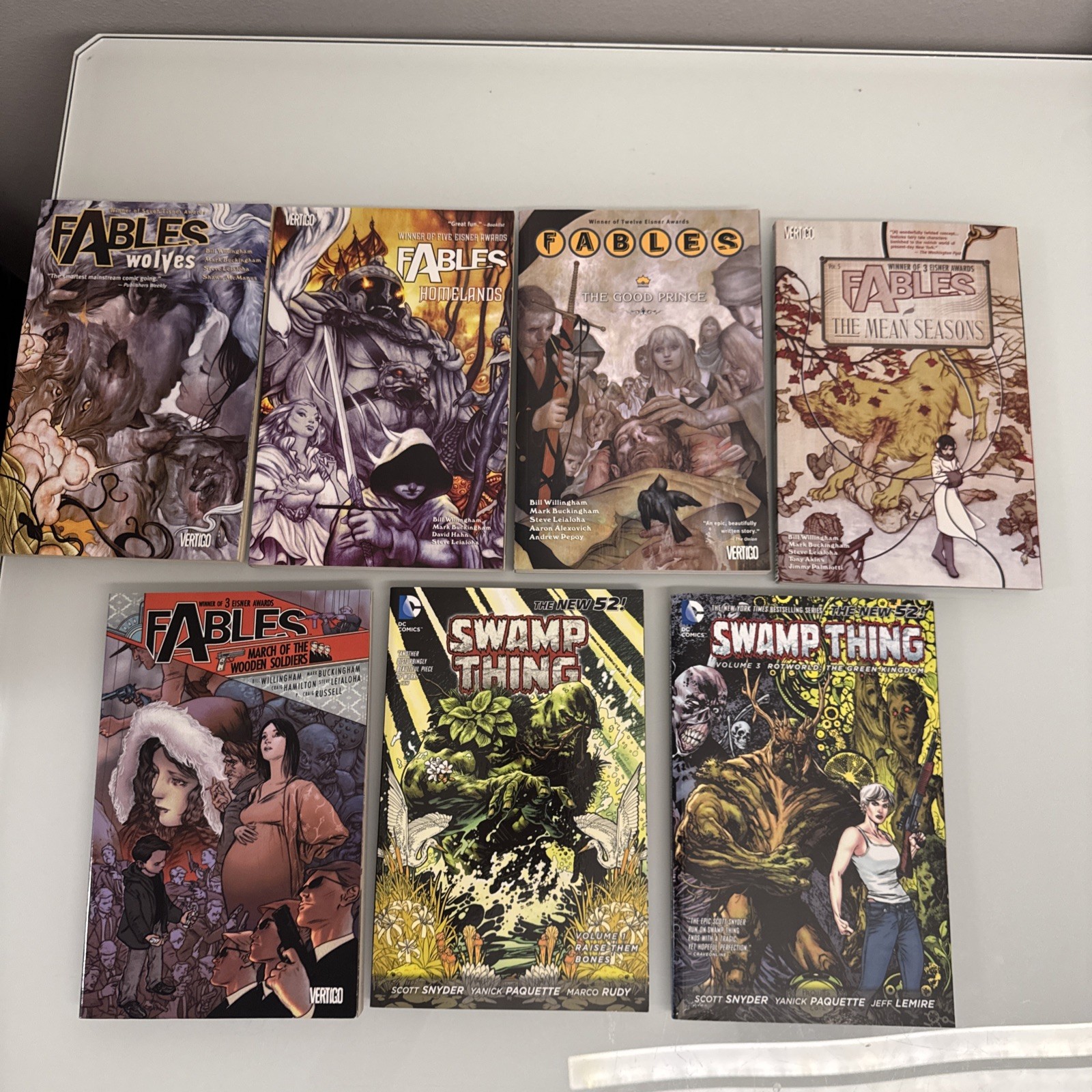 Fables by Vertigo & Swamp Thing by DC Comics Graphic Comic Book Lot - All Mint