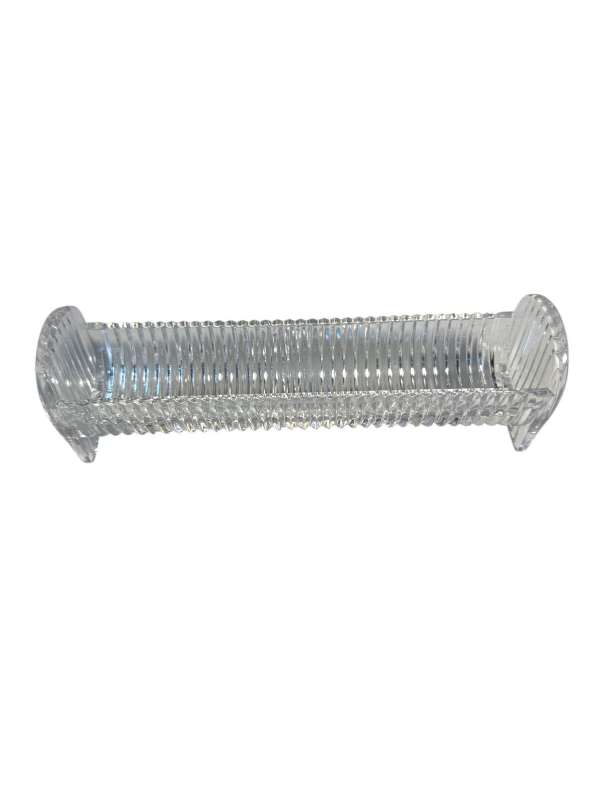 Vintage Ribbed Glass Condiment Holder, Clear Mid Century Kitchen Organizer Vintage Ribbed Glass Condiment Holder, Clear Mid Century Kitchen Organizer