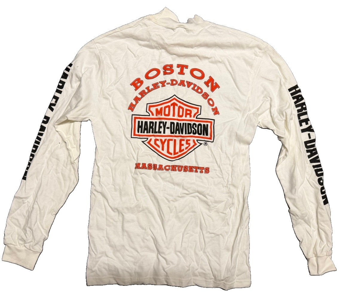 Vintage Harley-Davidson Boston MA Long Sleeve Shirt NWT Size Small